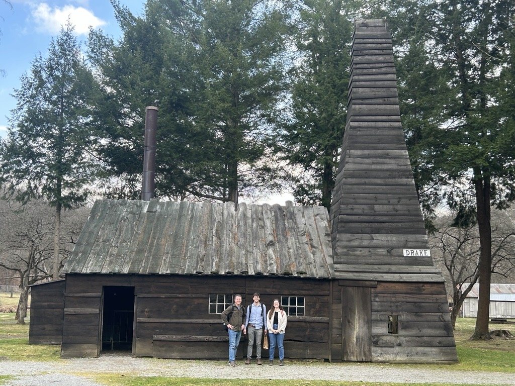 A replica of the original Drake well is a centerpiece of the museum