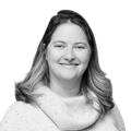 Headshot of Kristin Hayes in black and white