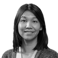 Headshot of Penny Liao in black and white