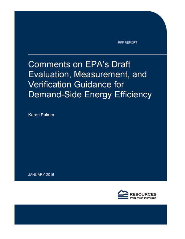 Comments on EPA’s Draft Evaluation, Measurement, and Verification
