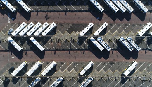 shutterstock_1022514238 - aerial bus depot