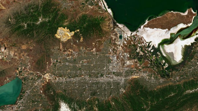 satellite image lake