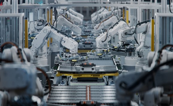 Electric vehicle battery assembling