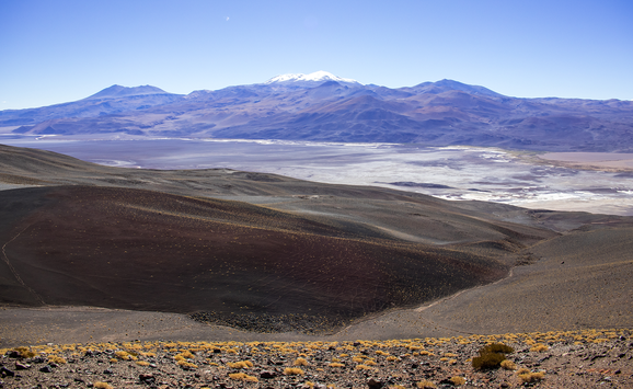 A view of the Antofalla salt flats in the Catamarca province of Argentina