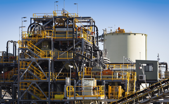 A photograph of a lithium processing plant in Western Australia.